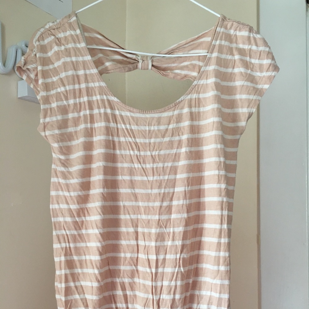 Pink and white striped shirt